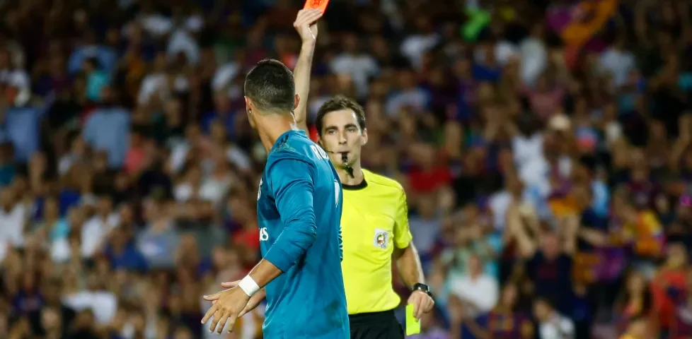 cristiano ronaldo red card